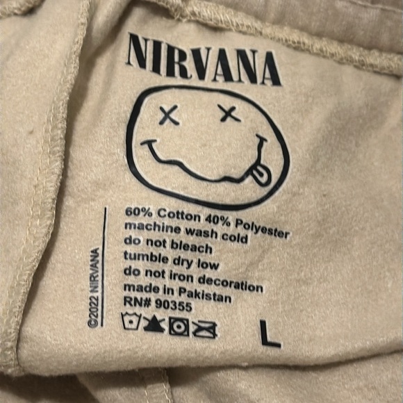 NEW Nirvana Graphic Drawstring Sweatshorts - Picture 2 of 6